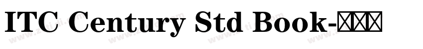 ITC Century Std Book字体转换